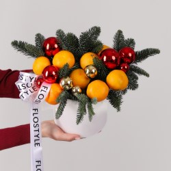 novogodnyaya korobka s mandarinami 6